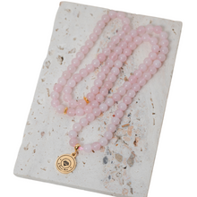 Load image into Gallery viewer, Rose quartz ٩٩ Tasbih (6mm)