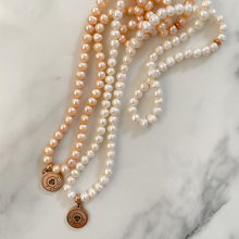 Load image into Gallery viewer, Pink Freshwater Pearl ٩٩ Tasbih (5.5mm)