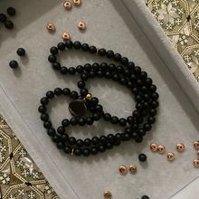Load image into Gallery viewer, Matte Black Onyx ٩٩ Tasbih (6mm)