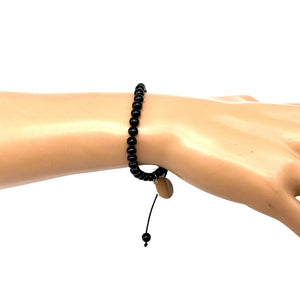 Black Tourmaline Tasbih Bracelet - One Size