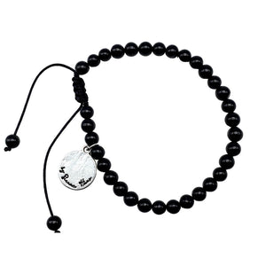 Black Tourmaline Tasbih Bracelet - One Size