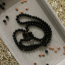 Load image into Gallery viewer, Matte Black Onyx ٩٩ Tasbih (6mm)
