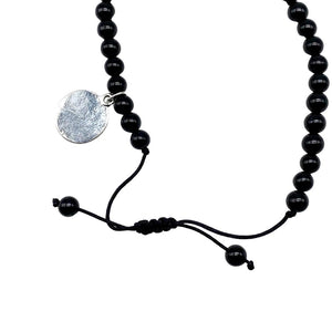 Black Tourmaline Tasbih Bracelet - One Size