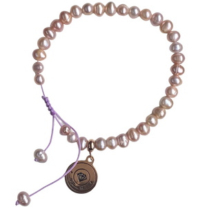 Purple Freshwater Pearl Tasbih Bracelet - One Size